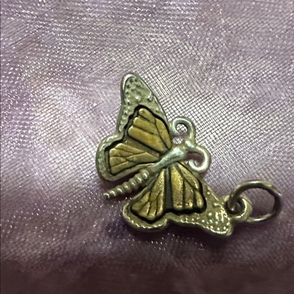 James Avery Silver and Gold Butterfly Pendant - Picture 2 of 4